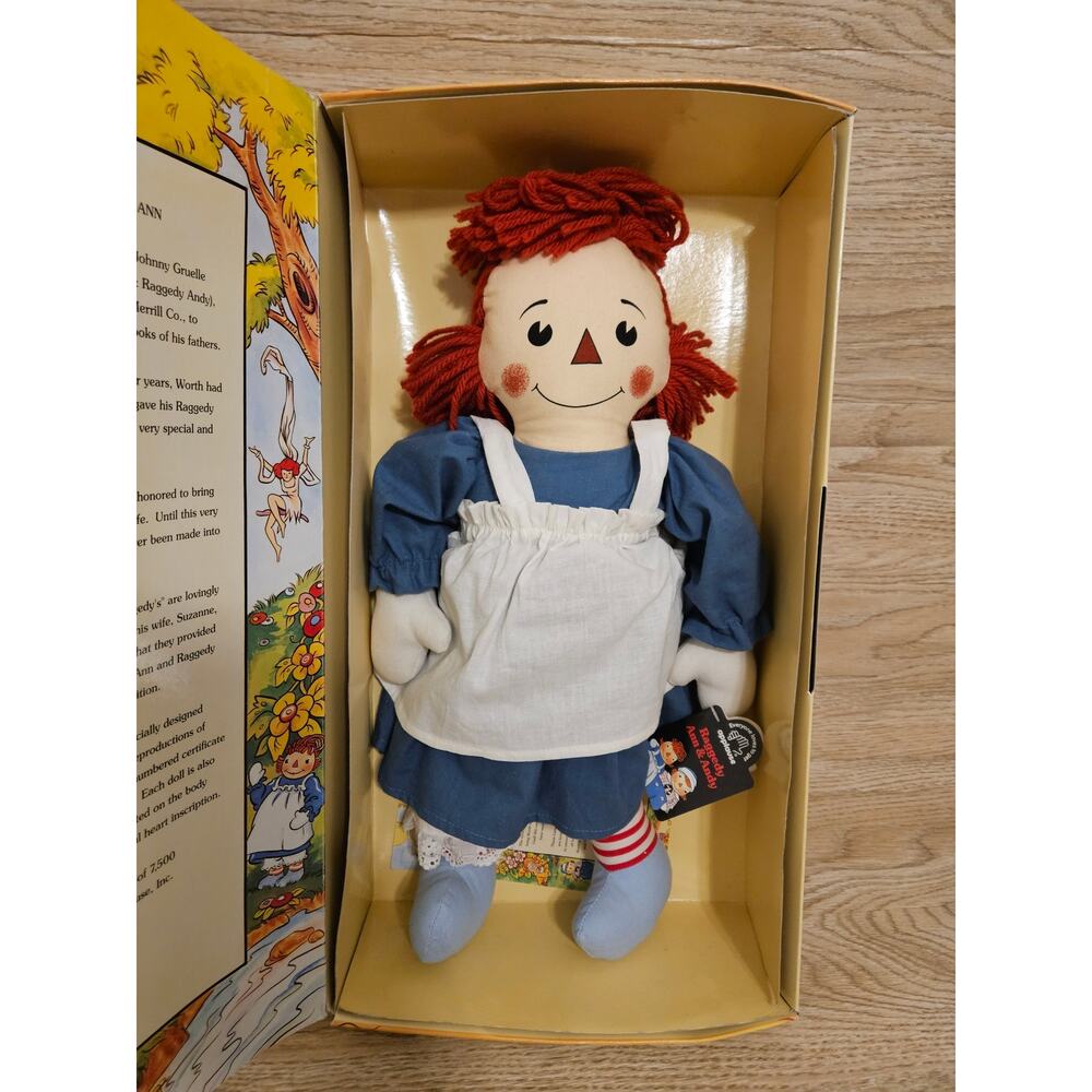 Raggedy Ann Worth Gruelle Storybook Limited Edition Applause ANN DOLL Vintage